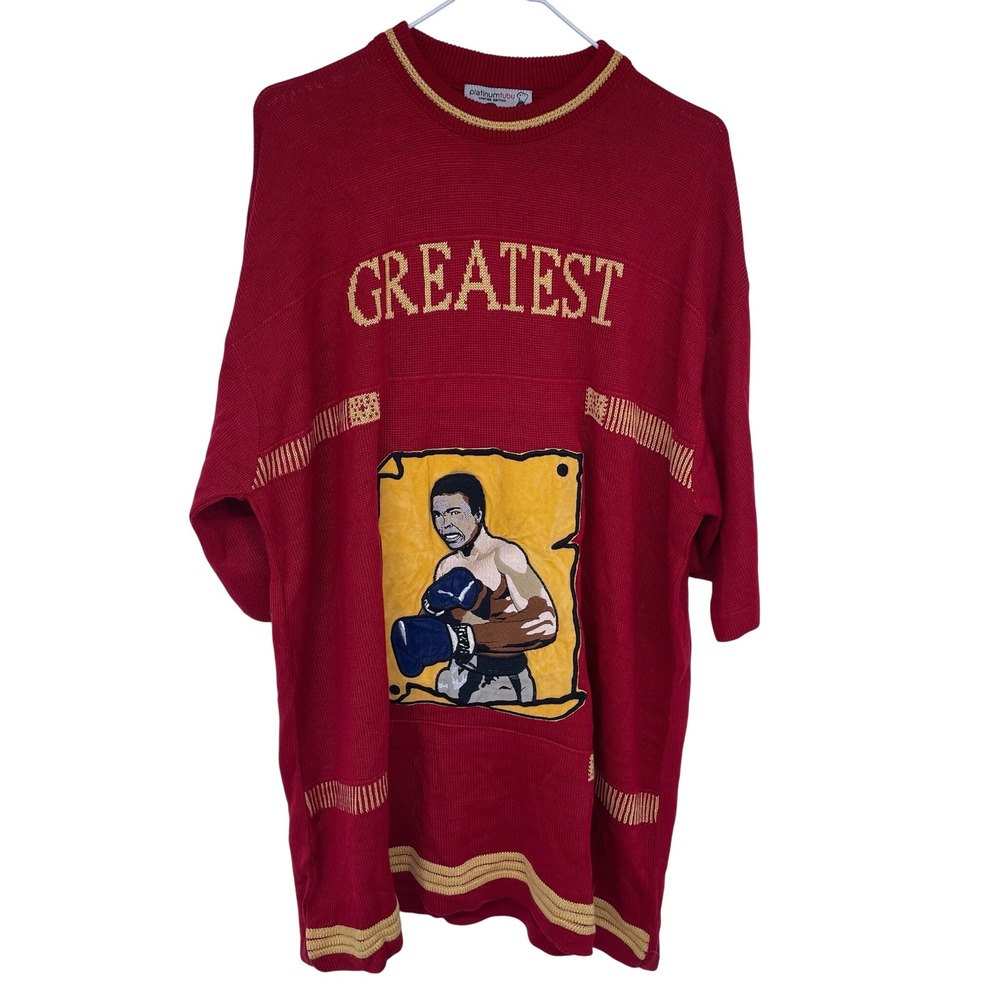 Platinum Fubu Limited Edition Muhammad Ali Greatest‎ Sweater 3XL Short Sleeve